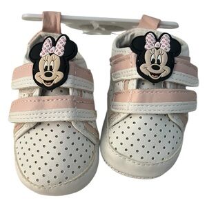 Disney Minnie Mouse Pink and Cream Baby Shoes